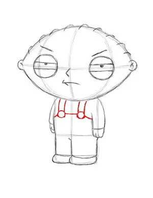 Draw Stewie Griffin Step 17