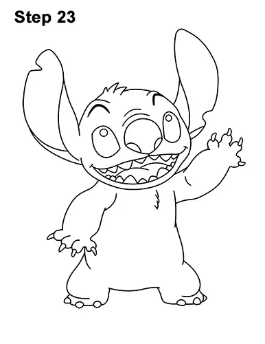 How to Draw Stitch Disney Lilo & Stitch 23