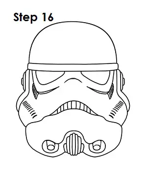 How to Draw Stormtrooper Star Wars Step 16