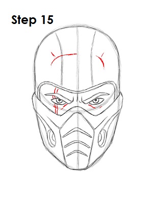 How to Draw Sub-Zero Step 15