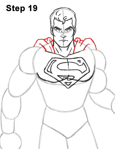 super man cartoon drawing