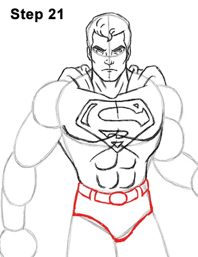 Draw Superman Full Body 21