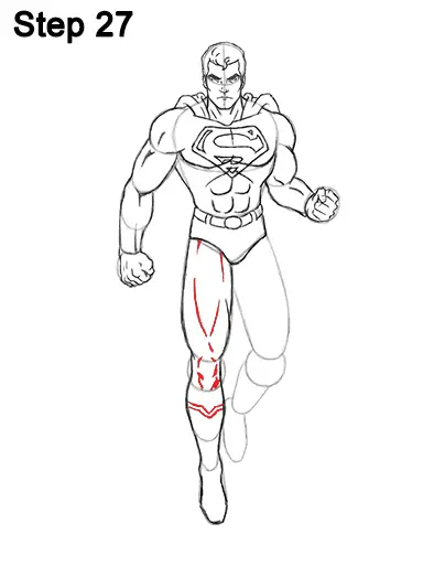 Draw Superman Full Body 27