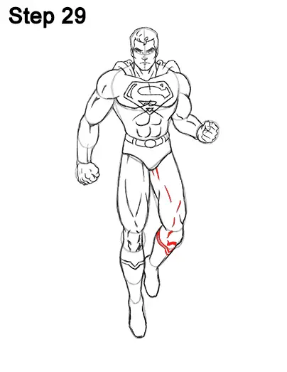 Draw Superman Full Body 29