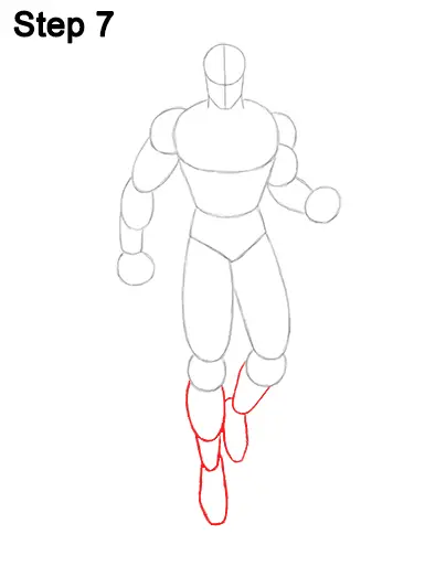 Draw Superman Full Body 7