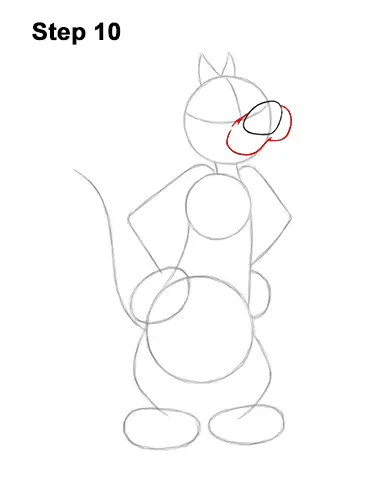 How to Draw Sylvester Cat Looney Tunes Full Body 10