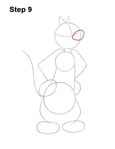 How to Draw Sylvester Cat Looney Tunes Full Body 9