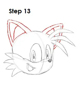 How to Draw Tails Step 13