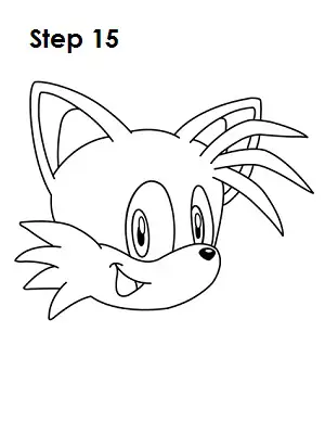 How to Draw Tails Step 15