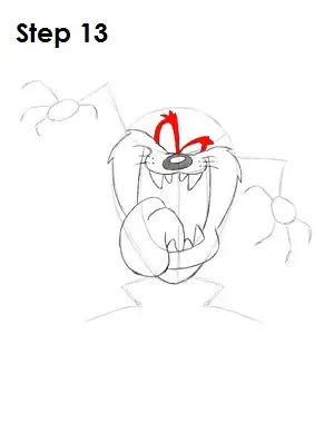 Draw Taz Step 13