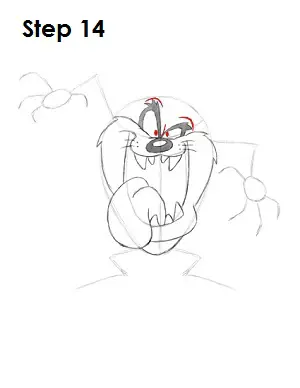 Draw Taz Step 14