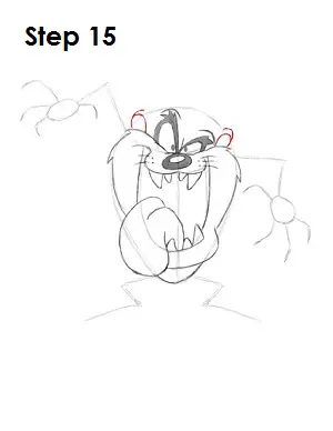 Draw Taz Step 15