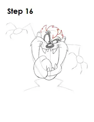 Draw Taz Step 16