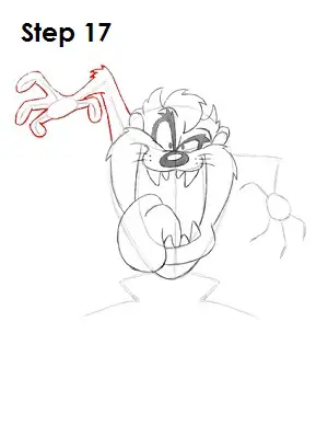 Draw Taz Step 17