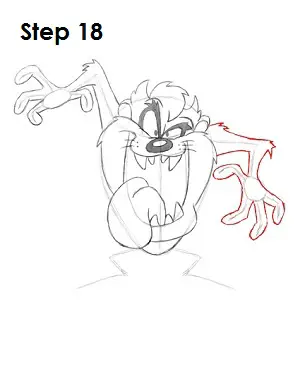 Draw Taz Step 18