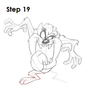 Draw Taz Step 19