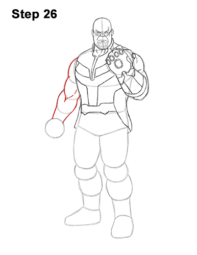 How to Draw Thanos Marvel Avengers Full Body 26