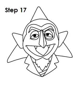 How to Draw The Count Step 17