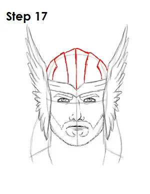 Draw Thor Step 17