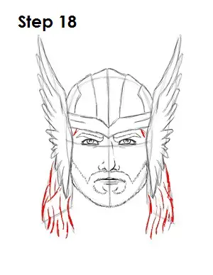 Draw Thor Step 18