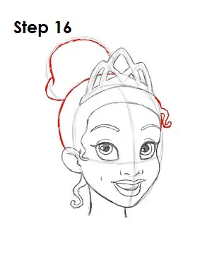 How to Draw Tiana Step 16