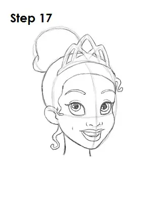 How to Draw Tiana Step 17