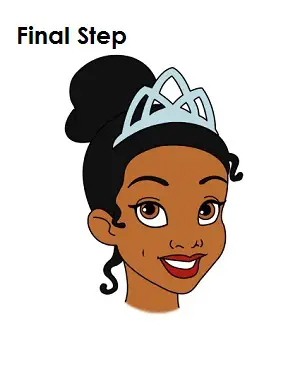 How to Draw Tiana Final Step