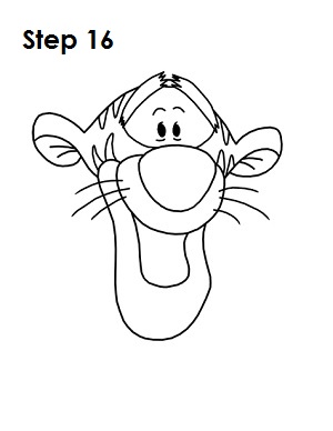 Draw Tigger Step 16