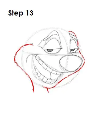 How to Draw Timon Step 13
