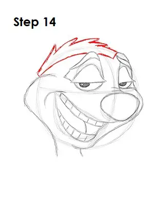 How to Draw Timon Step 14
