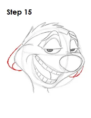 How to Draw Timon Step 15