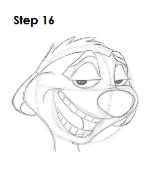 How to Draw Timon Step 16