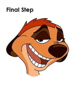 How to Draw Timon Step Last