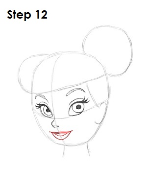 how to draw tinkerbells face