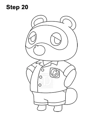 How to Draw Tom Nook Animal Crossing Nintendo 20