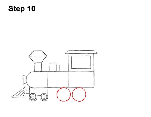 How to Draw Cartoon Choo Choo Train Locomotive 10