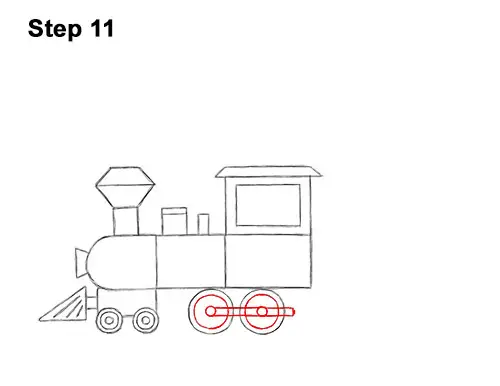 How to Draw Cartoon Choo Choo Train Locomotive 11