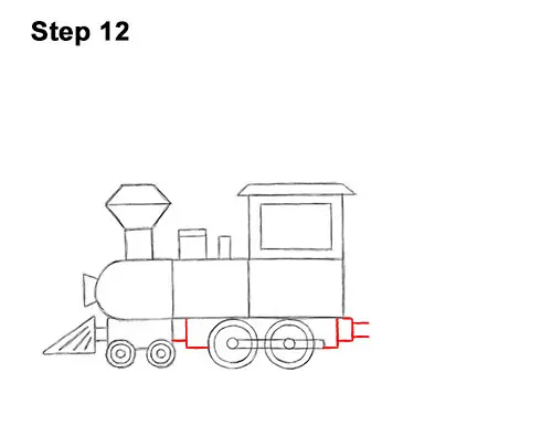 How to Draw Cartoon Choo Choo Train Locomotive 12