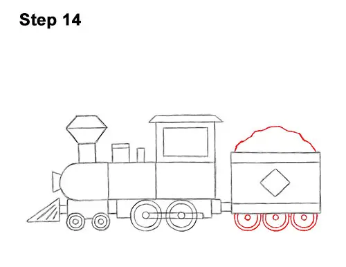 How to Draw Cartoon Choo Choo Train Locomotive 14