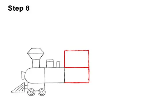 How to Draw Cartoon Choo Choo Train Locomotive 8