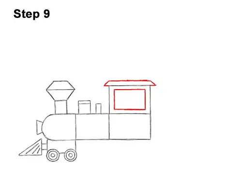 How to Draw Cartoon Choo Choo Train Locomotive 9