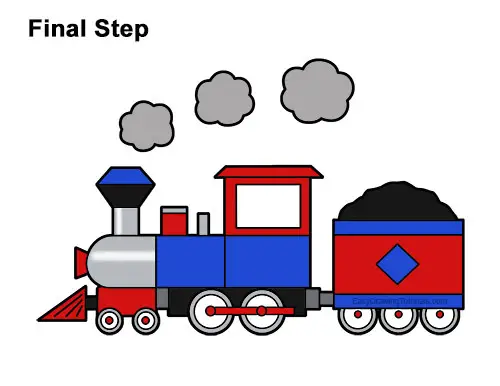 How to Draw an Easy Train  Really Easy Drawing Tutorial