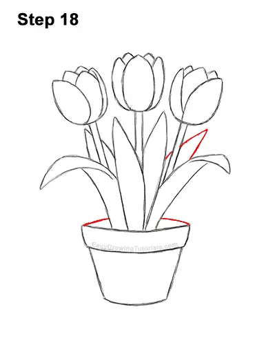 How to Draw a Potted Plant - Really Easy Drawing Tutorial