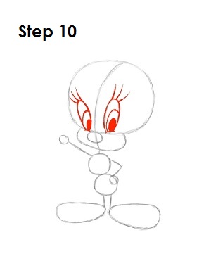 How to Draw Tweety Bird Step 10