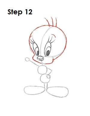 How to Draw Tweety Bird Step 12