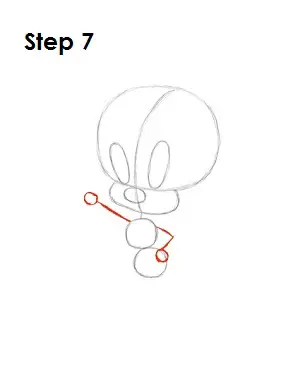 How to Draw Tweety Bird Step 7