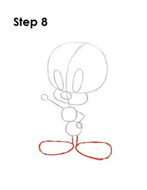 How to Draw Tweety Bird Step 8