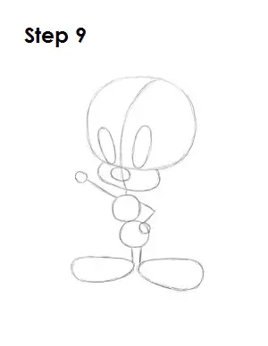 How to Draw Tweety Bird Step 9