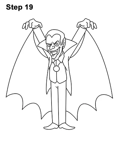 How to Draw Funny Cool Vampire Dracula Halloween 19