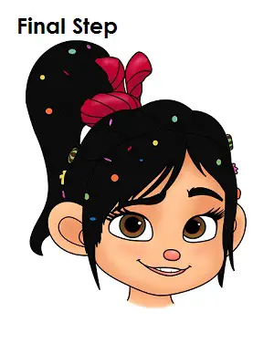 How to Draw Vanellope Von Schweets from Ralph Breaks the Internet